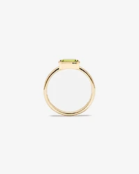 Peridot Bezel Ring 10kt Yellow Gold
