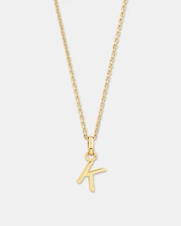K Initial Pendant in 10kt Yellow Gold