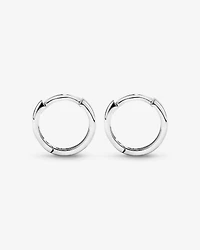 10mm Small Polished Huggie Earrings in Sterling Silver