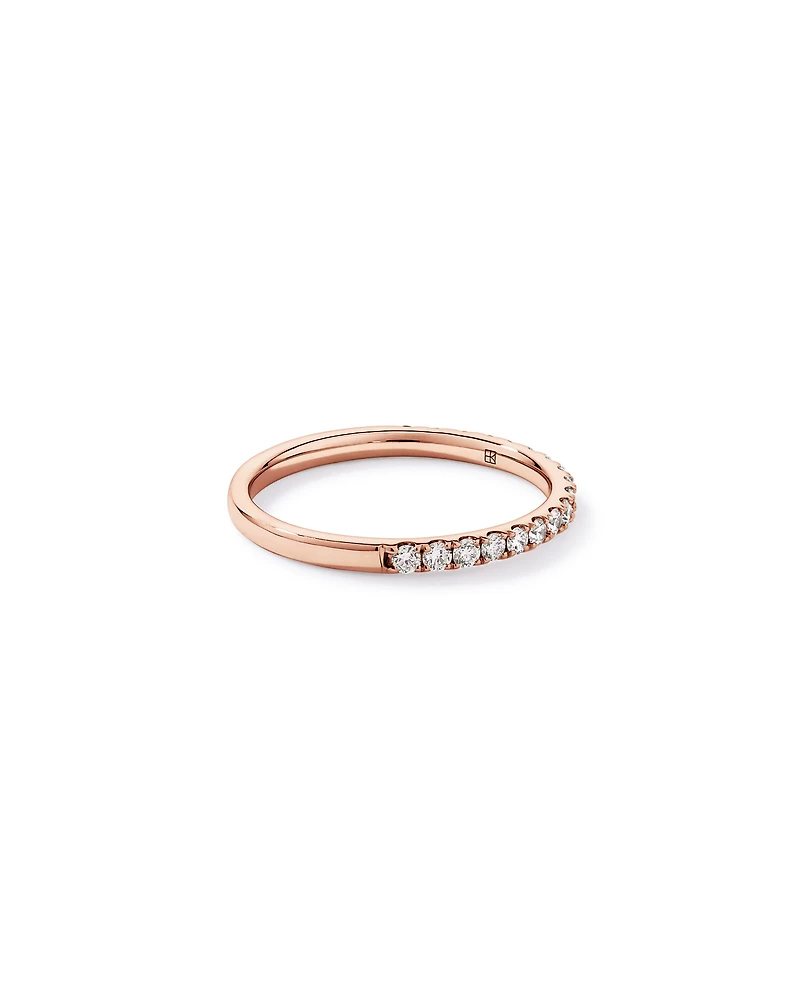 0.34TW Round Brilliant Laboratory-Grown Diamond Wedding Band 14kt Rose Gold
