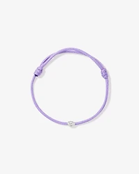 Pear Cut Cubic Zirconia Cord Bracelet in Lilac Purple