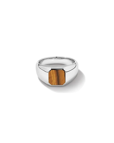 Tiger’s Eye Square Ring in Sterling Silver