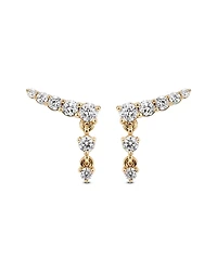 0.50 Carat TW of Laboratory-Grown Diamond Ear Climbers in 10kt Yellow Gold