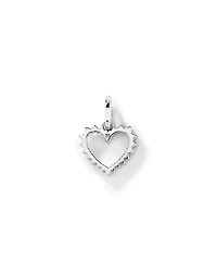 Diamond Open Love Heart Pendant in 10kt White Gold