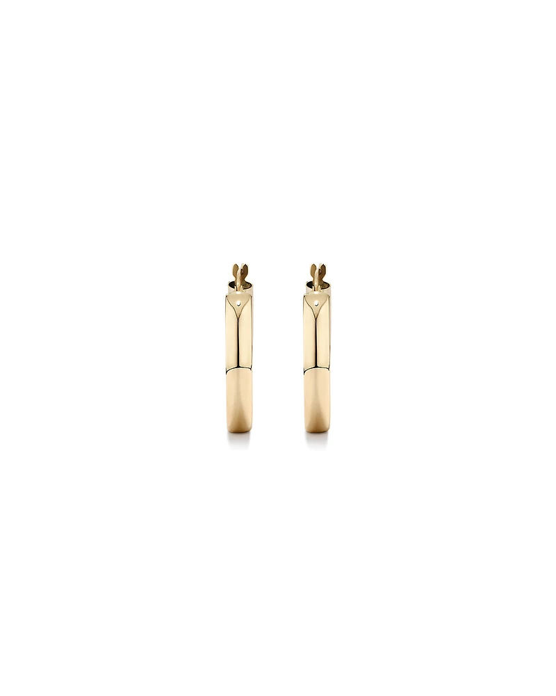 20mm Round Hoop Earrings in 10kt Yellow Gold