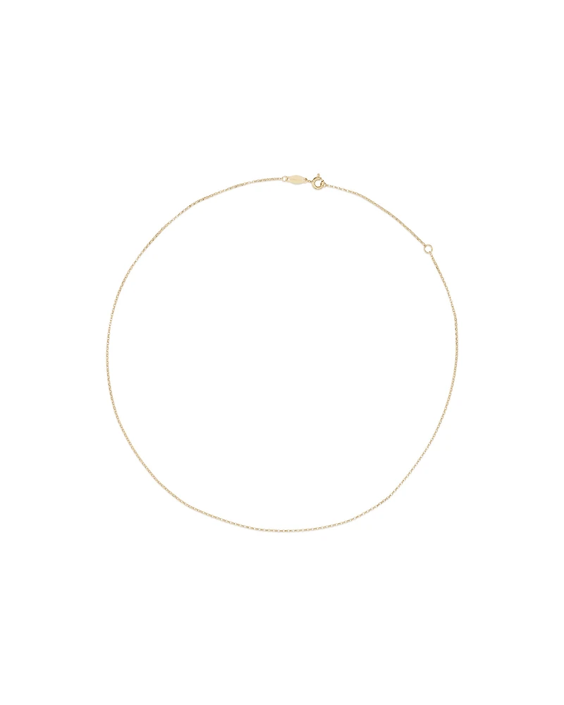 45cm (18") 1mm-1.5mm Width Solid Belcher Chain in 10kt Yellow Gold