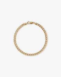 21cm (22") 5.5mm Width Semi Solid Diamond Cut Curb Bracelet in 10kt Yellow Gold