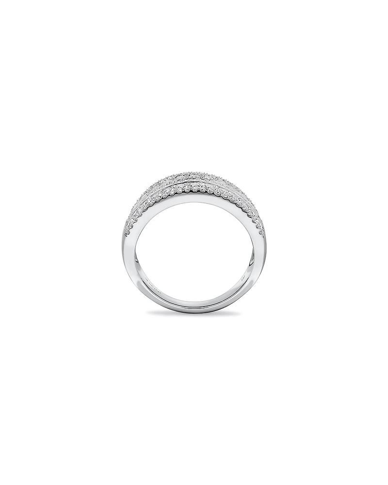 1.00TW Lab Diamond Wide Ring 10kt White Gold