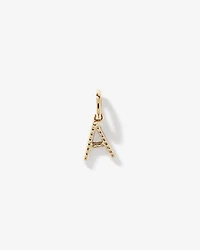 Diamond Letter A Initial Pendant in 10kt Yellow Gold