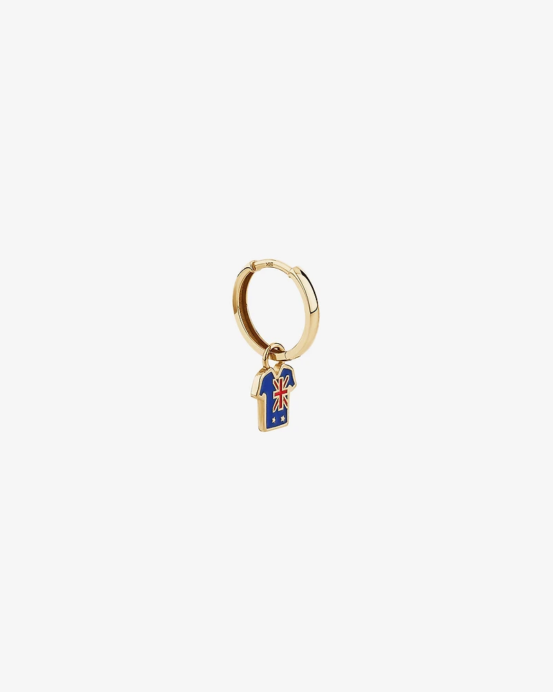 New Zealand Jersey Earring Charm in 18Kt Vermeil