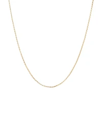 50cm (20") 1mm-1.5mm Width Diamond Cut Belcher Chain in 18kt Yellow Gold