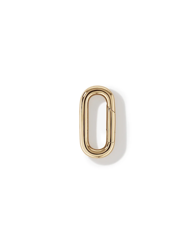 Polished Paperclip Pendant Connector in 10k Yellow Gold