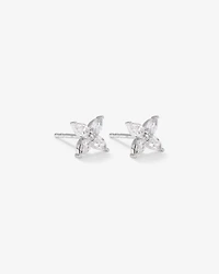 Boucles d’oreilles en diamants cultivés en laboratoire TW Floret de 0,62 carat en or blanc 10 carats