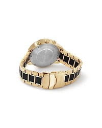 Solar Powered Men's Watch with Gold and Black Tone in Stainless Steel