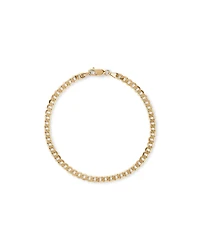 19cm (7.5") 3.75mm Flat Beveled Curb Bracelet in 10kt Yellow Gold
