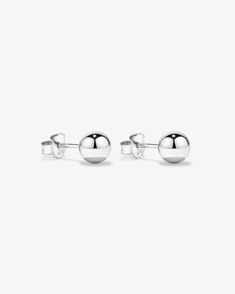 7mm Ball Stud Earrings in Sterling Silver
