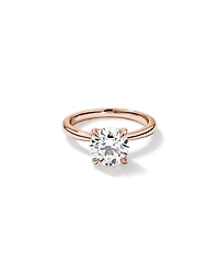 2.25 Carat Round Brilliant Laboratory-Grown Diamond Solitaire Ring 14kt Rose Gold