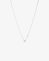 0.65 Carat TW Floret Laboratory-Grown Diamond Necklace in 10kt White Gold