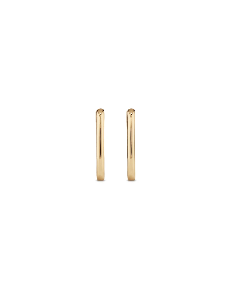 Huggie Paperclip Earrings in 10kt Yellow Gold