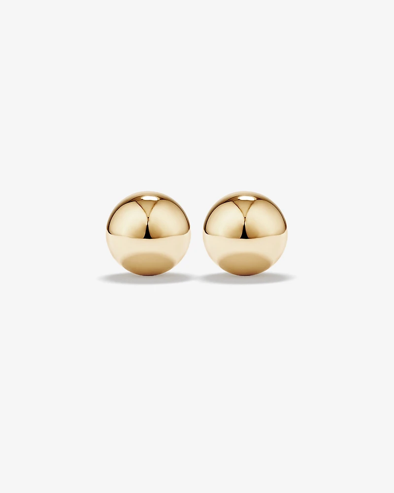 7mm Ball Stud Earrings in 10kt Yellow Gold
