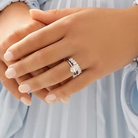 Ring with 1.17 Carat TW Laboratory Grown Diamonds in 14kt White Gold