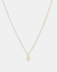 Q Initial Pendant in 10kt Yellow Gold