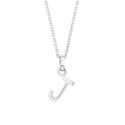 Pendentif « J » en argent sterling