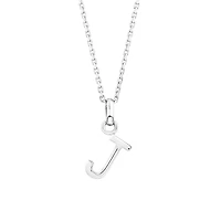 "J" Initial Pendant in Sterling Silver