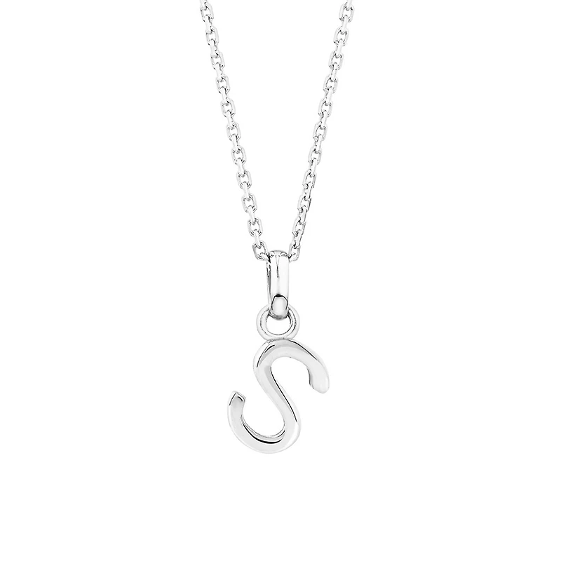 Pendentif « S » en argent sterling