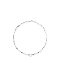 50cm (20") Square Paperclip Open Pendant Chain in Sterling Silver