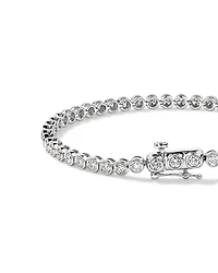 2.85 Carat TW of Laboratory-Grown Diamond Tennis Bracelet in Sterling Silver