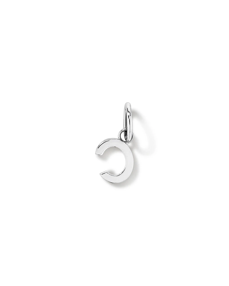 Letter C Initial Pendant in Sterling Silver