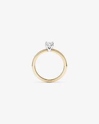 0.50 Carat TW Certified Oval Solitaire Engagement Ring in 18kt Yellow & White Gold