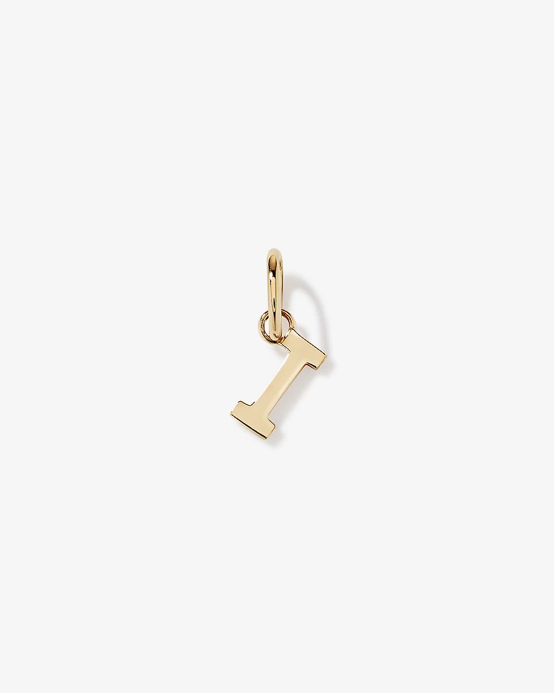 Letter I Initial Pendant in 10kt Yellow Gold