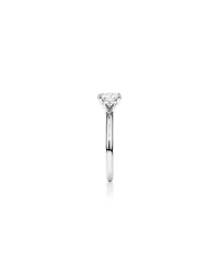 Bague de fiançailles en diamant solitaire ronde brillante cultivée laboratoire 1,25 carat or blanc 14 carats