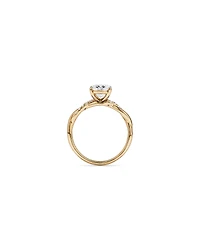 2.10TW Oval Laboratory-Grown Diamond Twist Engagement Ring 14kt Yellow Gold