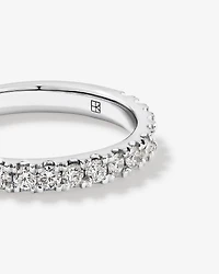 0.34 Carat TW Round Brilliant Claw-Set Wedding Band 18kt White Gold