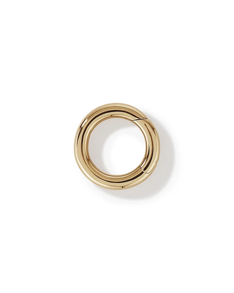 Polished Circle Pendant Connector in 10k Yellow Gold