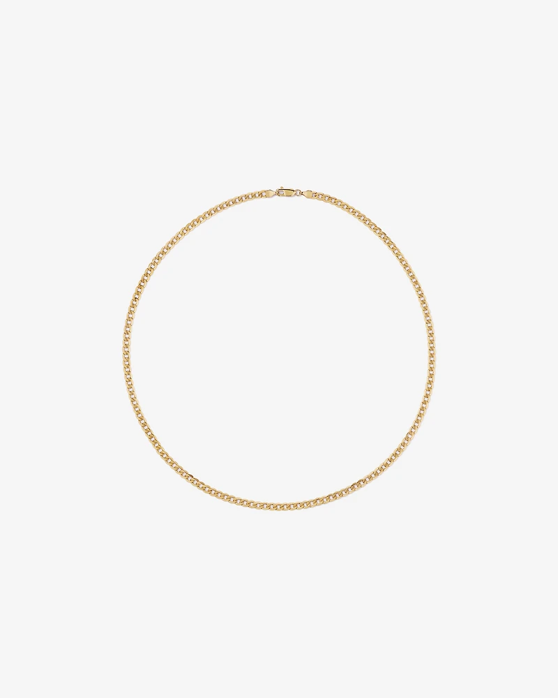 60cm (22") 4mm-4.5mm Width Curb Chain in 10kt Yellow Gold