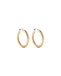 Diamond-Cut Hoop Earrings in 18Kt Vermeil