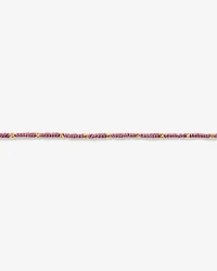 Dusty Rose Cord Bead Bracelet in 10kt Yellow Gold