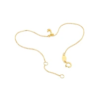 19cm (7.5") J Initial Bracelet in 10kt Yellow Gold