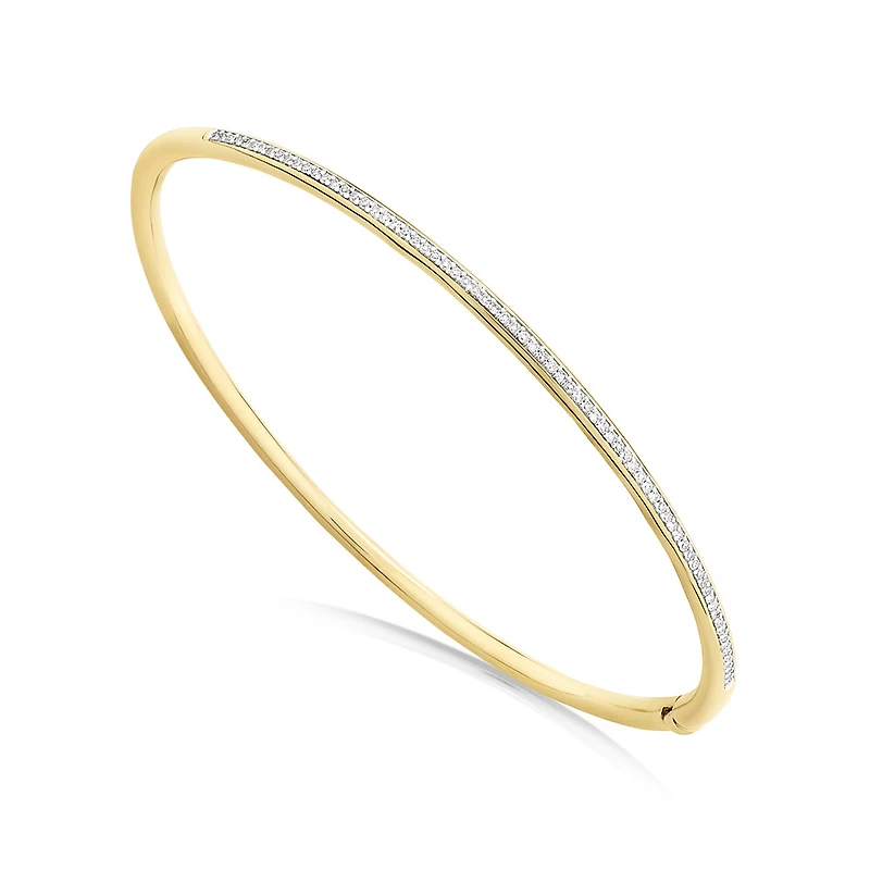 Bangle with 0.25 Carat TW of Diamonds in 10kt Yellow Gold