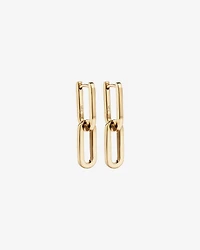 Boucles d'oreilles pendantes Huggie en forme de trombone en or jaune 10 kt