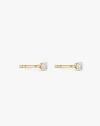 0.15 Carat TW Diamond Round Brilliant Mini Solitaire Stud Earrings in 10kt Yellow Gold