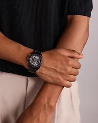 Men's Solar Chronograph Watch with 1/2 Carat TW of Diamonds in Black & Gold Tone Stainless Steel