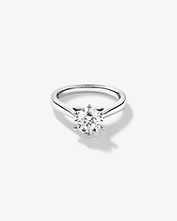 Certified Solitaire Engagement Ring with a Carat TW Diamond in 14kt White Gold