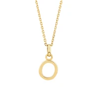 Pendentif « O » en or jaune 10 K