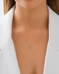 S' Initial Necklace with 0.10 Carat TW of Diamonds in 10kt Yellow Gold