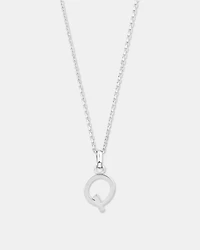 "Q" Initial Pendant in Sterling Silver